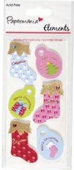 *SALE* Papermania Elements Toppers- Christmas Stockings Was £1.99, Now £0.50