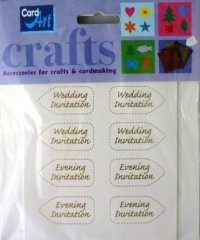*SALE* Card Art  Toppers - Wedding Tags Gold  Was £1.88  Now £0.75