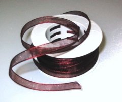 Organza Ribbon 7mm- Brown