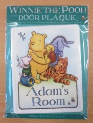 *SALE*  Winnie The Pooh  Name Plaque - Adam