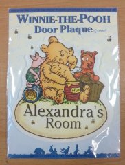 *SALE*  Winnie The Pooh and Friends Name Plaque - Alexandra