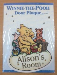 *SALE*  Winnie The Pooh and Friends Name Plaque - Alison