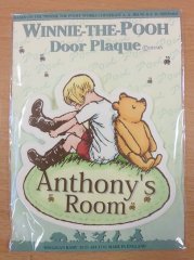 *SALE*  Winnie The Pooh Name Plaque -  Anthony