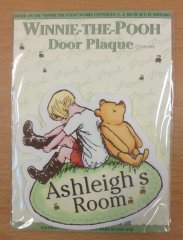 *SALE*  Winnie The Pooh Name Plaque Ashleigh