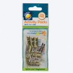 Craft Planet Bright Metallic  Mini Pegs-Gold and Silver
