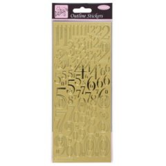 Anita's Outline Stickers -Mixed Numbers GOLD