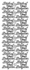  Outline Sticker -Birth of your Daughter SILVER