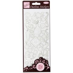 Anita's Glitter Outline Stickers -  Floral