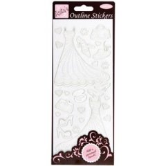 Anita's Glitter Outline Stickers -  Ball Gown