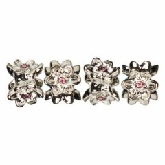 *SALE* Cousin 4PC Metal  Flower Spacer Pink   Was £3.99  Now £1.00