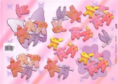 3D Decoupage-Babys Clothes Pink /Purple