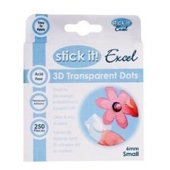 Stick It! Excel 3D Transparent Dots 6mm Small