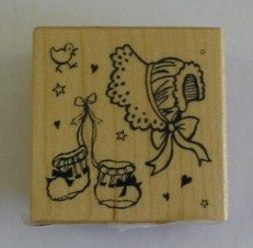 PSX Wooden Stamp- Bonnet and Booties