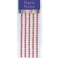 Mark Richards Self Adhesive Pearls- 3mm  Red