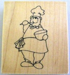 *SALE* Hobby Art Wooden Stamp - Chef Was £6.99, Now £3.50