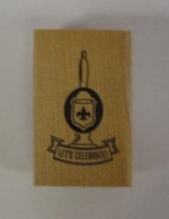 *SALE* Papermania Wooden Stamp-Let's Celebrate Was £2.99, Now £1.50