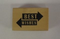 *SALE* Papermania Wooden Stamp-Best Wishes