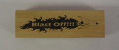 *SALE* Papermania Wooden Stamp-Blast Off