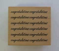 *SALE* Hobby Art  Wooden Stamp-Congratulations