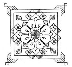 Medallion Topper Wooden Stamp-Kaleidoscope  Was £8.55  Now £3.99
