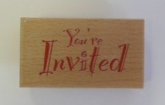 *SALE* Wooden Stamp- You're Invited Was £ 4.25  Now £0.99