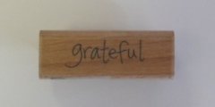 *SALE* Stampendous Wooden Stamp- Grateful  Was £3.25  Now £0.99