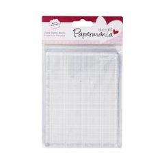 Papermania Clear Stamp Block 4" x 5.25"-White Grid
