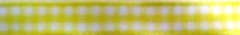 Yellow Gingham Check Ribbon-- Width 10mm - 1 Metre Length