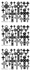 Craft Creations Peel Off- Decorative Crosses- Silver