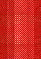 Craft Creations A4 Card -Small White Dots on Red