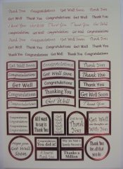 Foiled Die-cut Sentiments A4 - Thank You, Congratulations and Get Well Pink