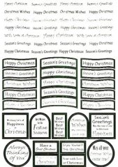 Foiled Die-cut Sentiments A4 - Christmas Green