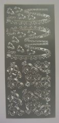  Outline Sticker - Clockwork Cars and Trains SILVER
