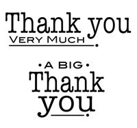 Woodware Clear Stamp Set - Double Thanks
