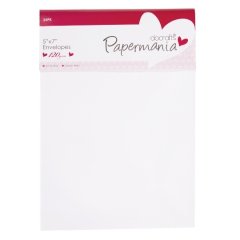Papermania Envelopes 5" x 7" - White  25 Pack