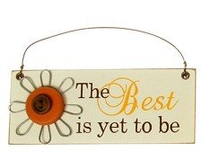 *SALE* Wooden Daisy Shabby Chic Style Plaque - BEST, Was £2.49, Now £1.49