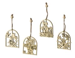 Spring Hanging Decorative Ornaments - Pack of 4