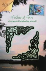 Joy Crafts Cutting and Embossing Stencil - Fishing Fun Corners(Left and Right)