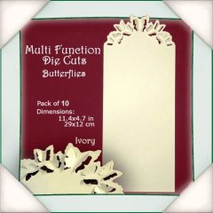 Multi Function Die Cuts - Butterflies (Ivory) - Pack of 10