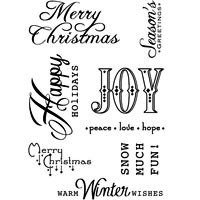 Woodware Clear Stamp - Christmas Words