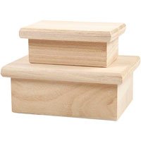 Woodware Wooden Boxes for Decorating (set of 2)
