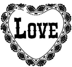 Clear Stamp - Love Lace Heart