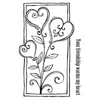 Woodware Clear Stamp -Love in a Box framed stylised Hearts