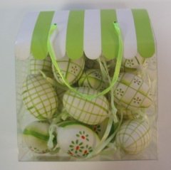Hanging Eggs in a Gift Box -Green (pk24)