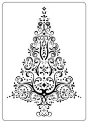 Crafts Too Embossing Folder - Swirl Christmas Tree