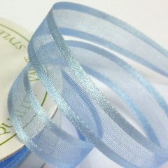 Satin Edge Organza Ribbon 10mm- Light Blue
