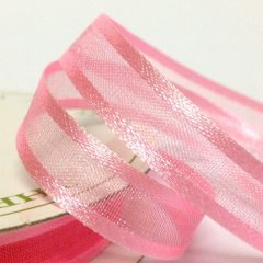Satin Edge Organza Ribbon 10mm- Pink Delight