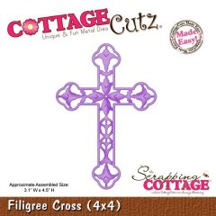 *SALE* CottageCutz Die - Filigree Cross (4x4)