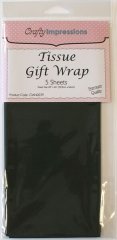 Crafty Impressions Tissue Paper - Black (5 sheets)
