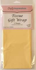 Crafty Impressions Tissue Paper - Yellow (5 sheets)